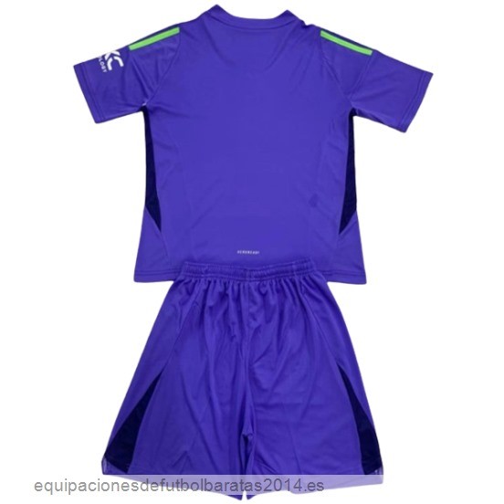 Nuevo Portero Conjunto De Niños Manchester United 24/25 Purpura Baratas